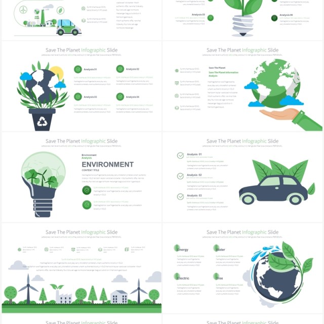 绿色系保护地球生态能源环境保护创意插画PPT素材Save The Planet 绿色系保护地球生态能源环境保护创意插画PPT素材Save The Planet