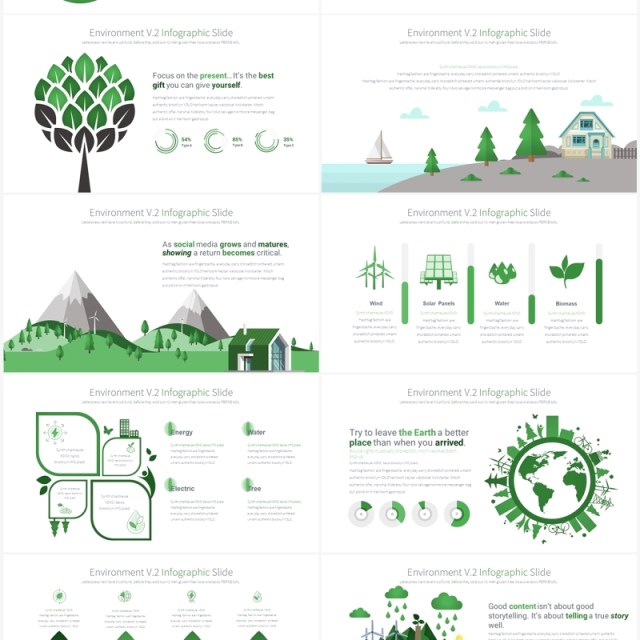 绿色系保护地球生态能源环境保护创意插画PPT素材Save The Planet 绿色系保护地球生态能源环境保护创意插画PPT素材Save The Planet