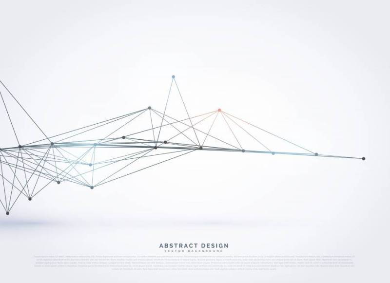 抽象的多边形线框网格背景设计