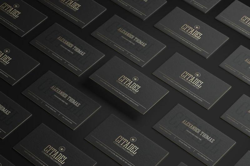 50张金色名片设计模板合集PSD源文件打包下载