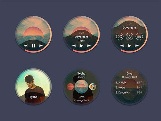 Android Wear 音乐播放器概念设计