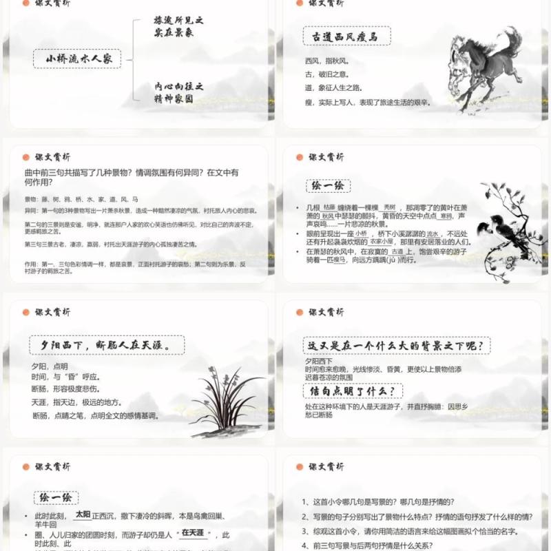 部编版七年级语文上册天净沙秋思课件PPT模板