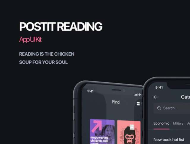 在Sketch。中设计的iOS电子书阅读应用UI工具包,PostIt iOS UI工具包 在Sketch。中设计的iOS电子书阅读应用UI工具包,PostIt iOS UI工具包