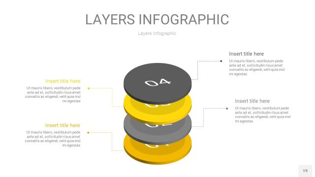 灰黄色3D分层PPT信息图19