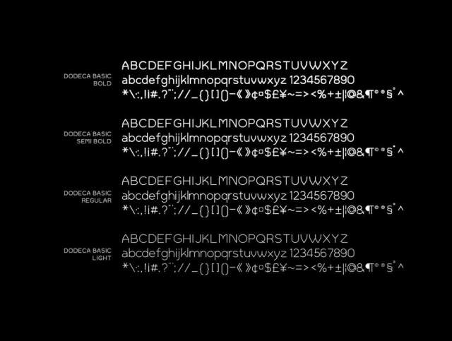 几何12角字体,Dodeca Basic 几何12角字体,Dodeca Basic