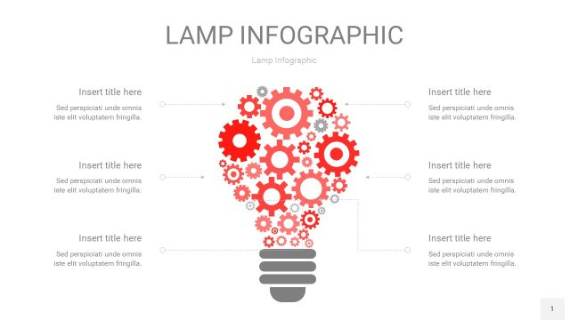 红色创意灯PPT信息图1