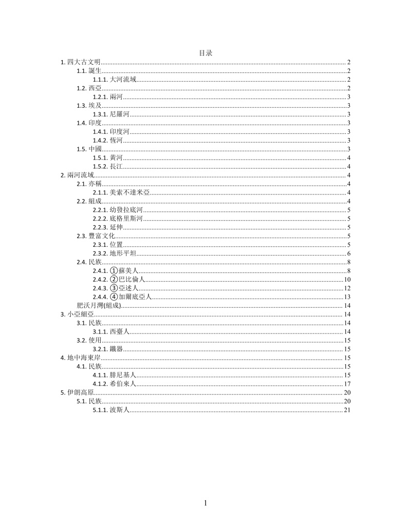思维导图西亚古文明XMind模板