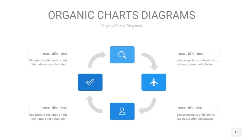 蓝色循环PPT图表15