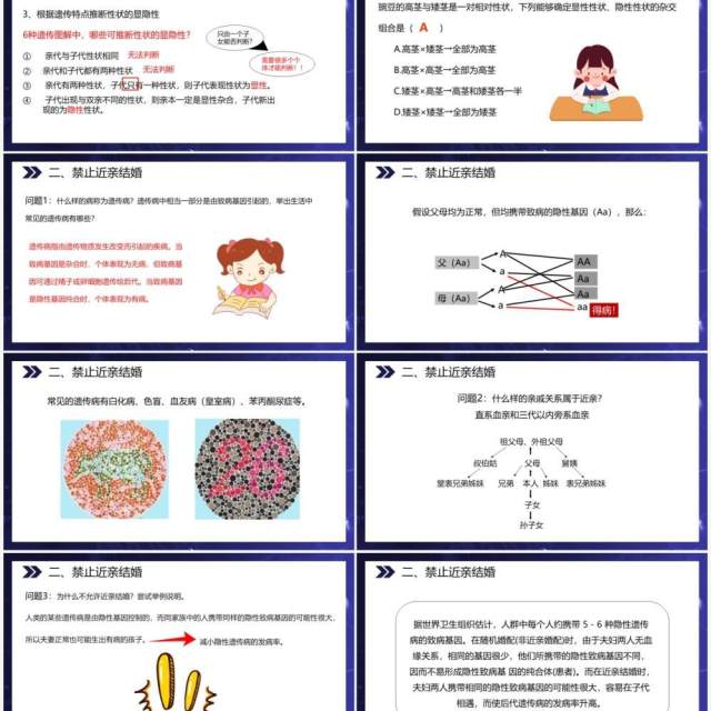 部编版八年级生物下册基因的显性和隐性课件PPT模板 部编版八年级生物下册基因的显性和隐性课件PPT模板
