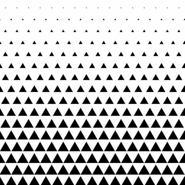 三角形图案矢量背景在黑色和白色