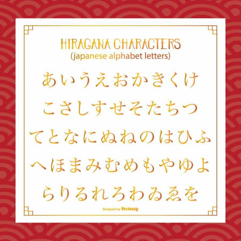 平假名日文字符/字母