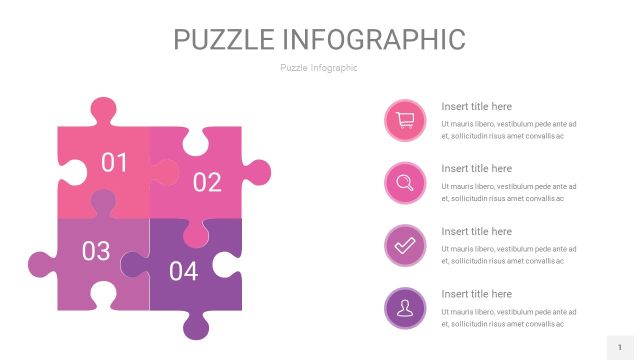 粉紫色拼图PPT图表1 粉紫色拼图PPT图表1