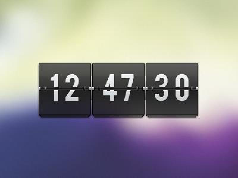 时间显示牌&nbsp;-&nbsp;psd分层素材&nbsp;