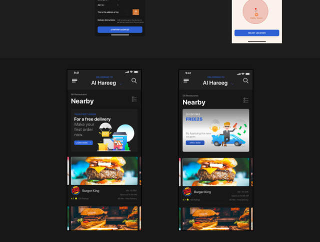 Adobe XD和Sketch Food Delivery UI Kit，Food Delivery App V 2.0