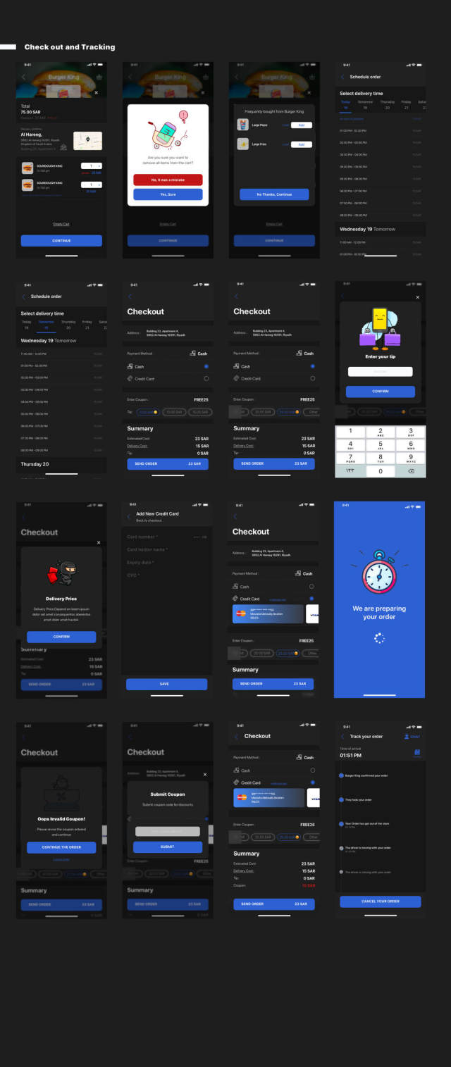 Adobe XD和Sketch Food Delivery UI Kit，Food Delivery App V 2.0