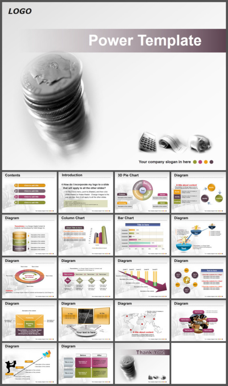 金融企业精美ppt模板 下载