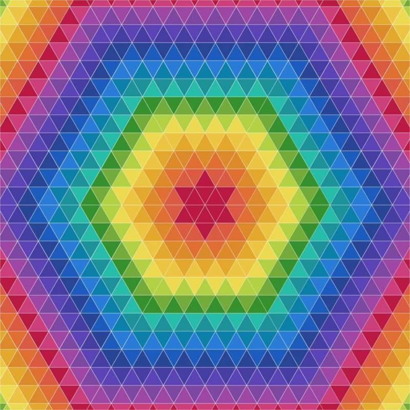 五颜六色的三角几何图案背景