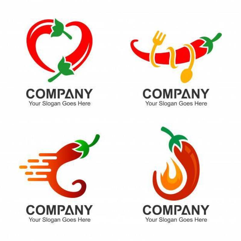 辣椒标志设计集，辣椒图标设置