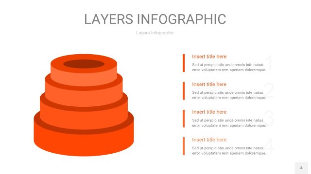 橘红色3D分层PPT信息图4