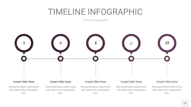 渐变紫色时间轴PPT信息图15