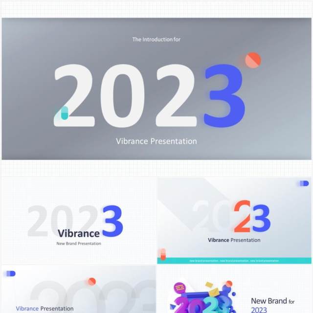 2023创意封面主题元素PPT模板 2023创意封面主题元素PPT模板