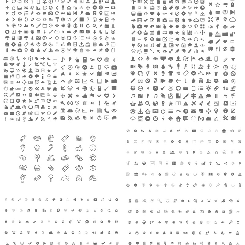 56页简洁商务图标元素PPT素材