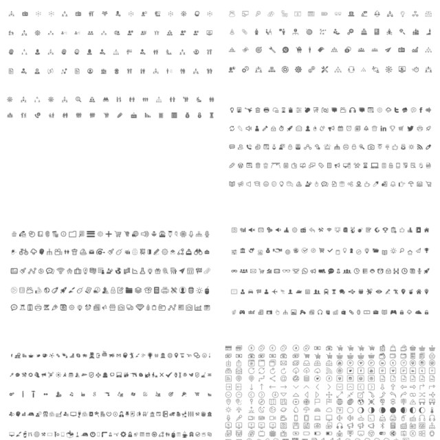 56页简洁商务图标元素PPT素材