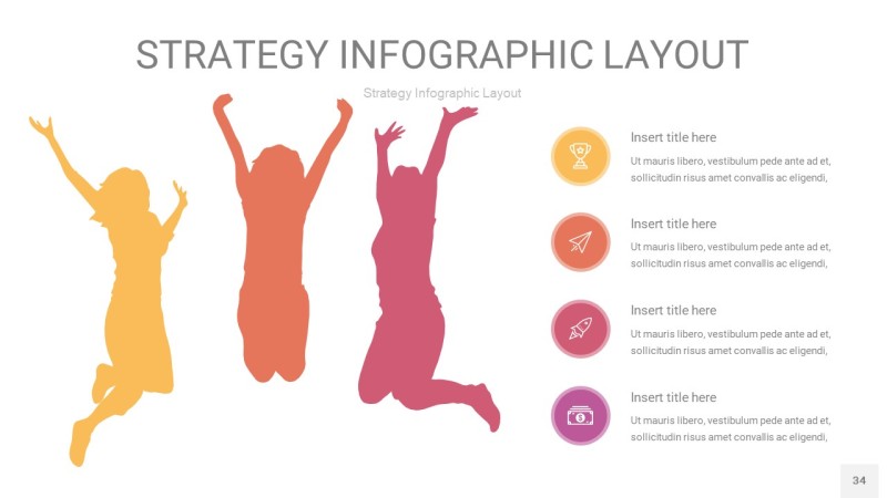 粉黄色战略计划统筹PPT信息图34