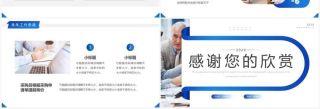 蓝色商务风采购部年终总结汇报PPT模板 蓝色商务风采购部年终总结汇报PPT模板