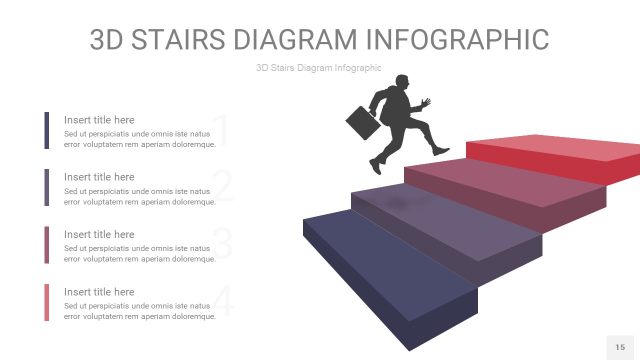紫黄色3D阶梯PPT图表15 紫黄色3D阶梯PPT图表15