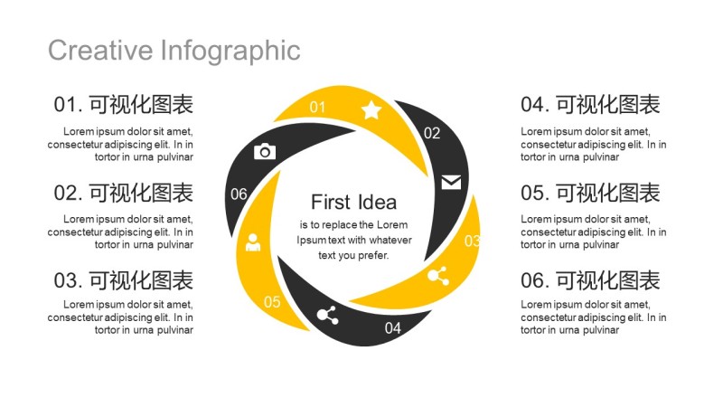 黄色办公人物PPT信息可视化图表27