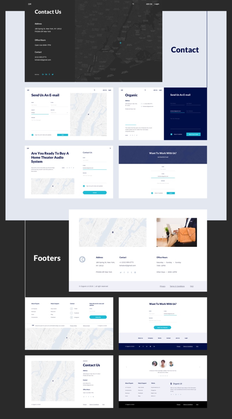 用于Sketch的Organix UI工具包，Organix UI模板
