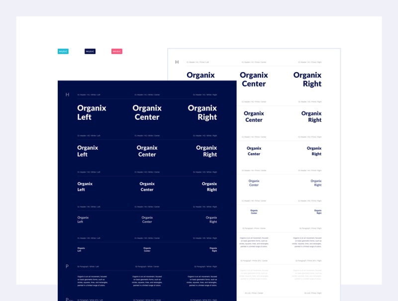 用于Sketch的Organix UI工具包，Organix UI模板