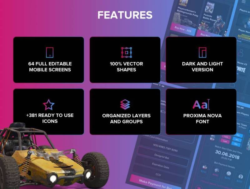 64个iOS屏幕界面素材Dark＆white体育博彩iOS UI工具包（含Sketch源文件格式）