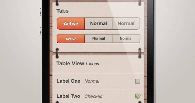 开胃iPhone UI工具包PSD