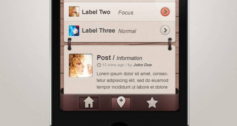 开胃iPhone UI工具包PSD