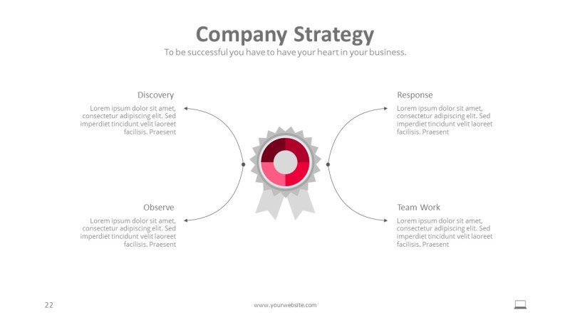 红色信息可视化PPT图表22