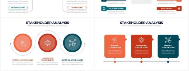 多彩商务利益相关者分析关系图PPT素材Stakeholder Analysis Powerpoint Infographics