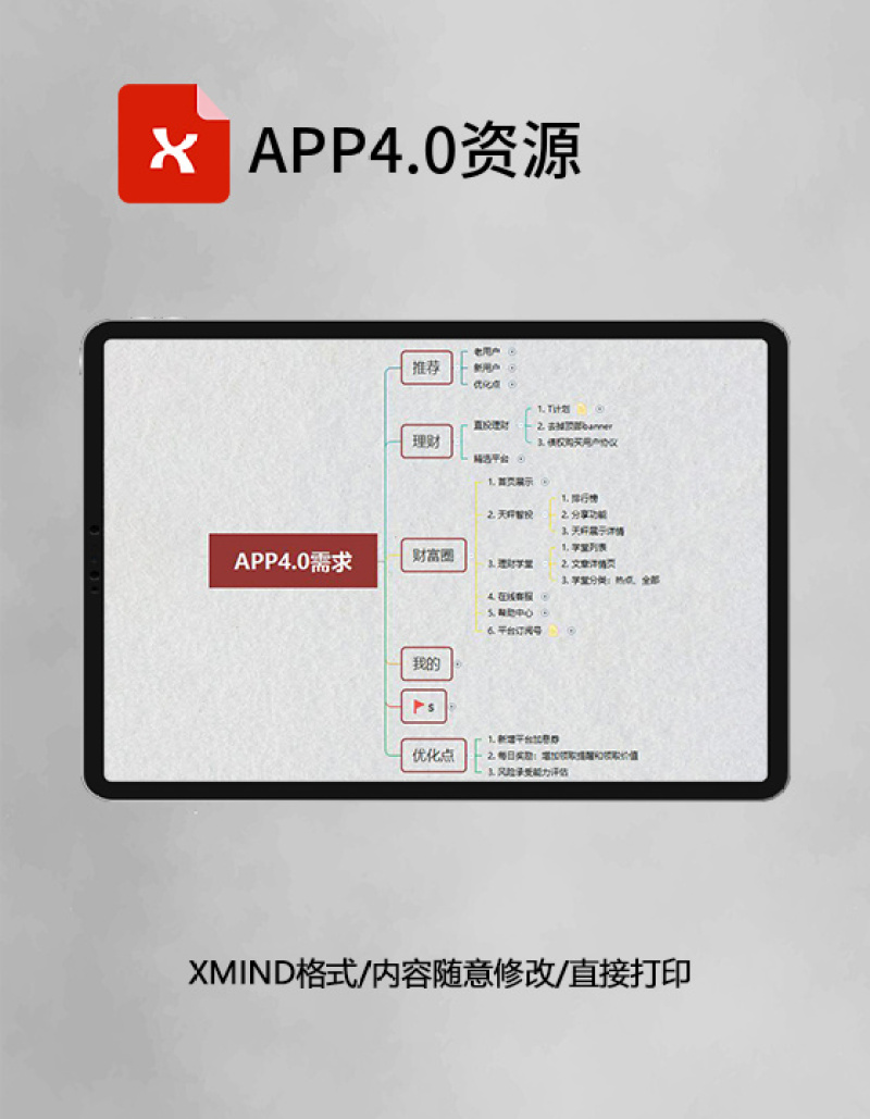 思维导图APP4.0资源XMind模板