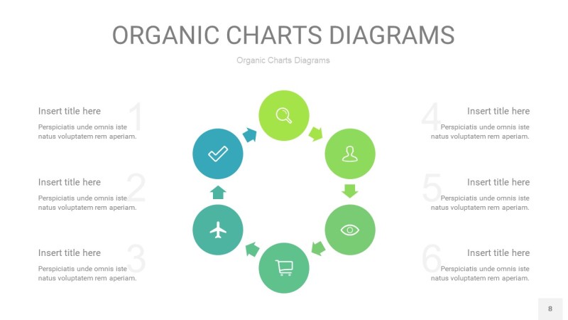 绿色循环PPT图表8