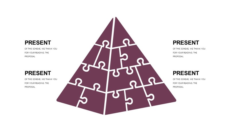 深紫色系商务PPT图表-31