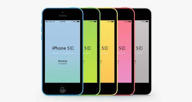 iPhone 5C Psd矢量模拟