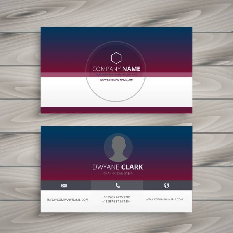 干净的访问卡模板矢量设计插画