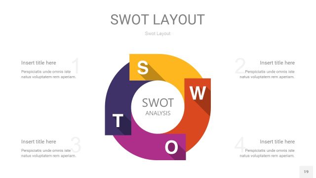 彩色SWOT图表PPT19