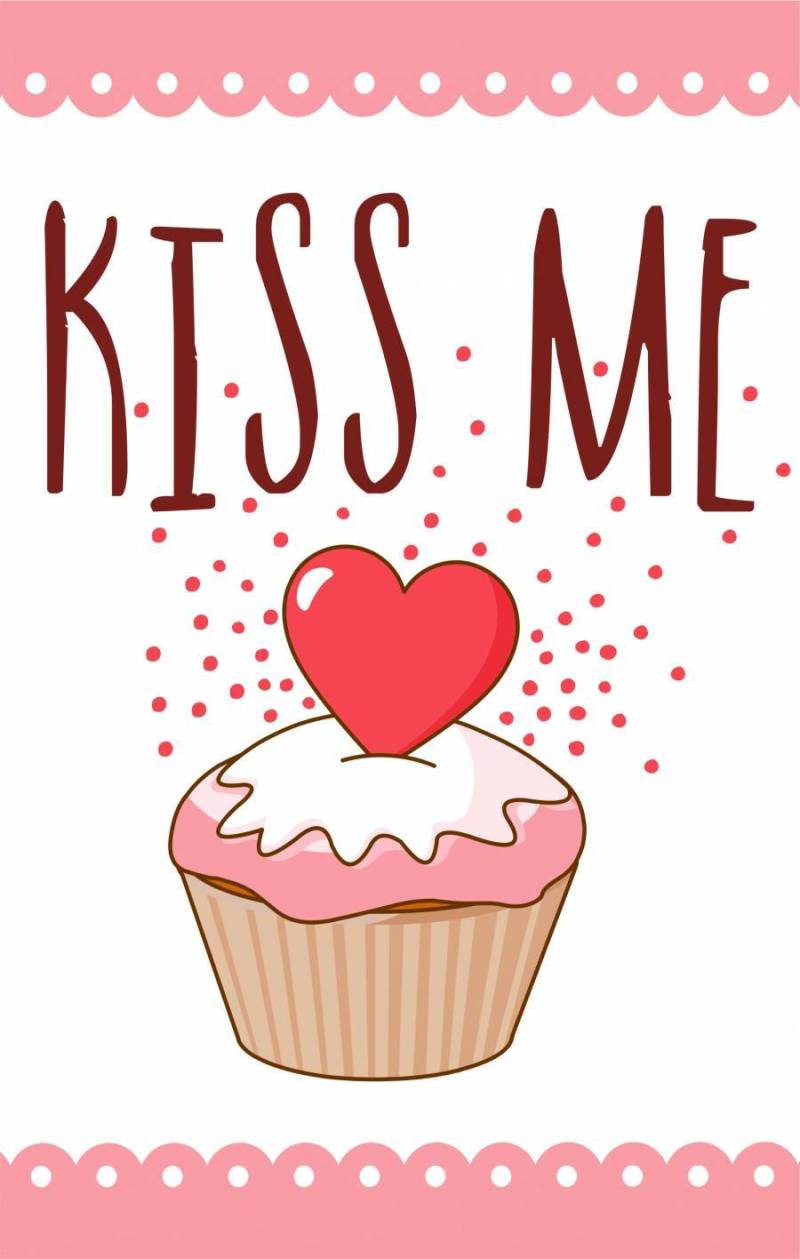 吻我情人节卡片
