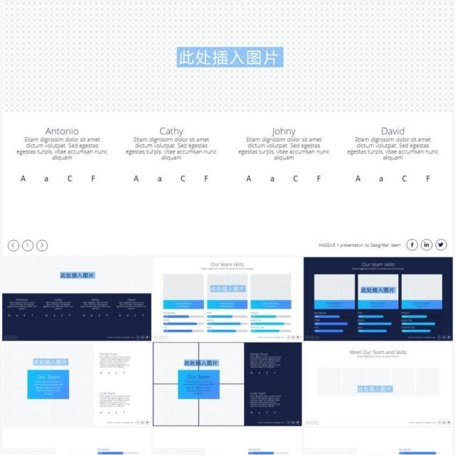 图片排版版式PPT演示模板Bios