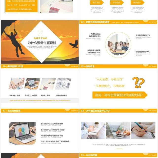 橘色商务风我的未来不是梦教育主题班会动态PPT模板 橘色商务风我的未来不是梦教育主题班会动态PPT模板