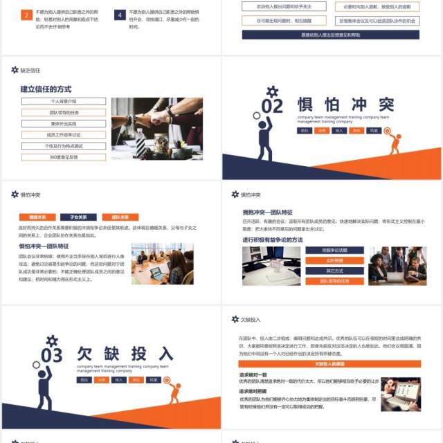 公司员工管理培训团队协作的五大障碍培训动态PPT模板 公司员工管理培训团队协作的五大障碍培训动态PPT模板