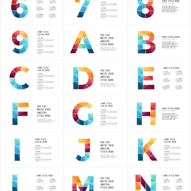 数字字母拼图字母表信息图表PPT素材Alphabet 数字字母拼图字母表信息图表PPT素材Alphabet