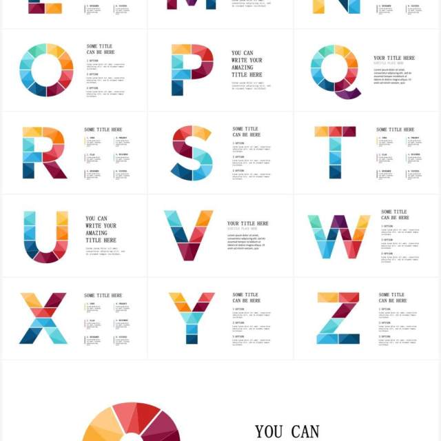 数字字母拼图字母表信息图表PPT素材Alphabet 数字字母拼图字母表信息图表PPT素材Alphabet